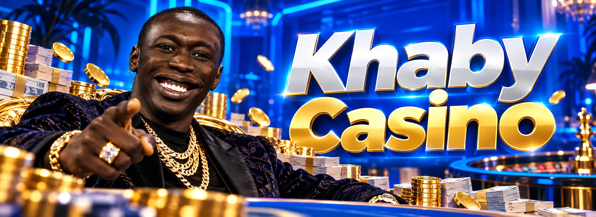 Khaby Casino welcome offer banner showing 10 mBTC match and 150 free spins